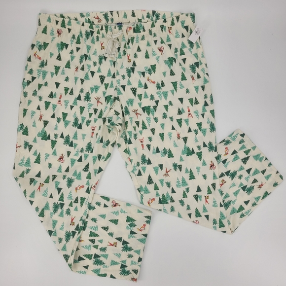 Old Navy Pajama Pants Size XXL Flannel Novelty Elf Family Matching NEW FLAW - Picture 1 of 17